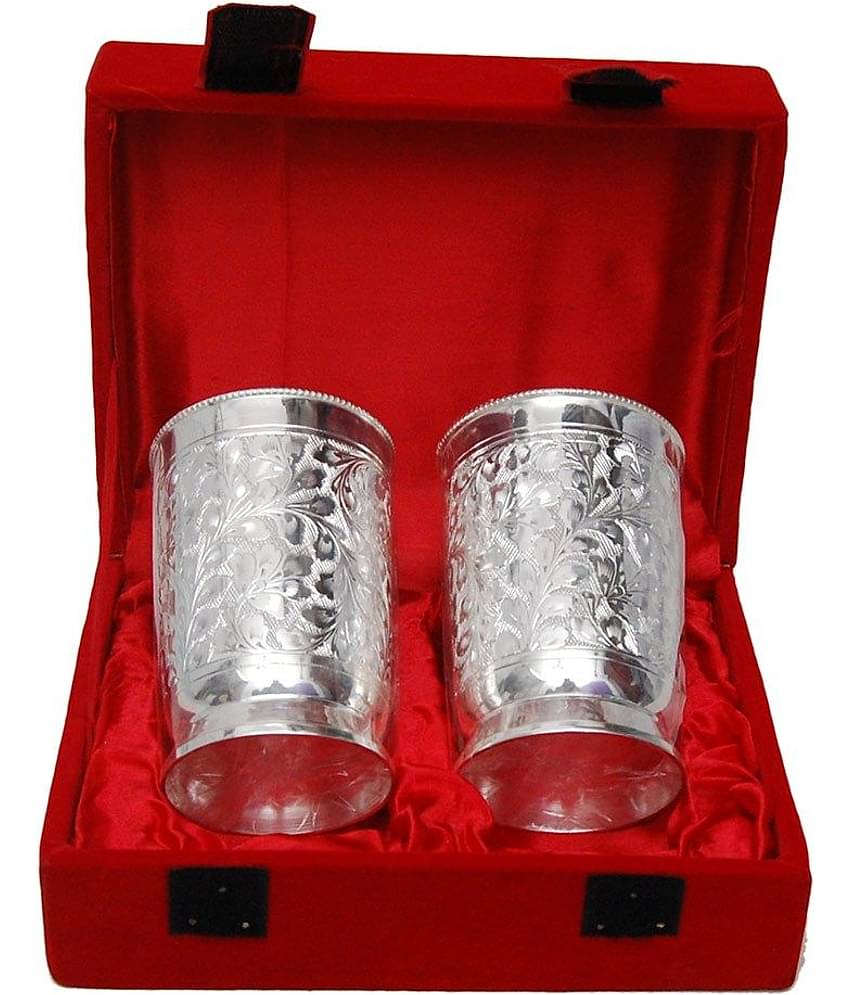 Urban hemlet Silver Plated Brass 2 Glasses
