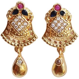 Earring brass plating alloy steel for girls (pack of 1)