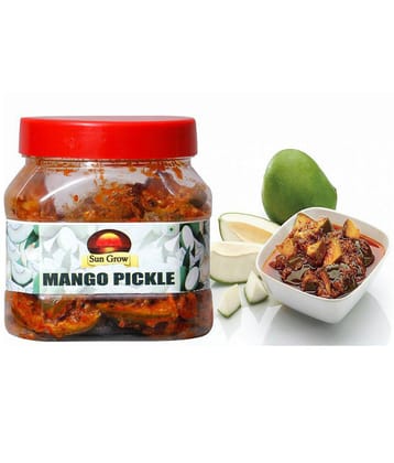 Sun Grow Organic Home Made ,Hand Made & Mother Made Herbal Spicy Punjabi Masaledar Aam Ka Achaar Pickle 400 g