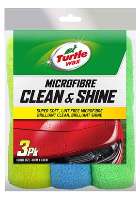 Turtle Wax Microfibre Clean & Shine 3PK Turtle Wax Microfibre Clean & Shine 3PK