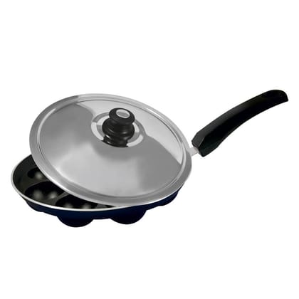 Baltra Appam Patra Maker 12 Cavity Non Stick Stainless Steel Lid(BTN-239) Blue Baltra Appam Patra Maker 12 Cavity Non Stick Stainless Steel Lid(BTN-239) Blue