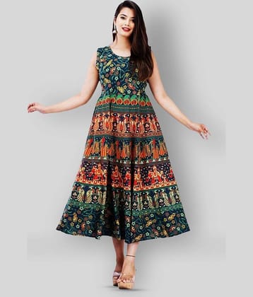 G4Girl - Multicolor Anarkali Cotton Women's Stitched Ethnic Gown ( Pack of 1 )