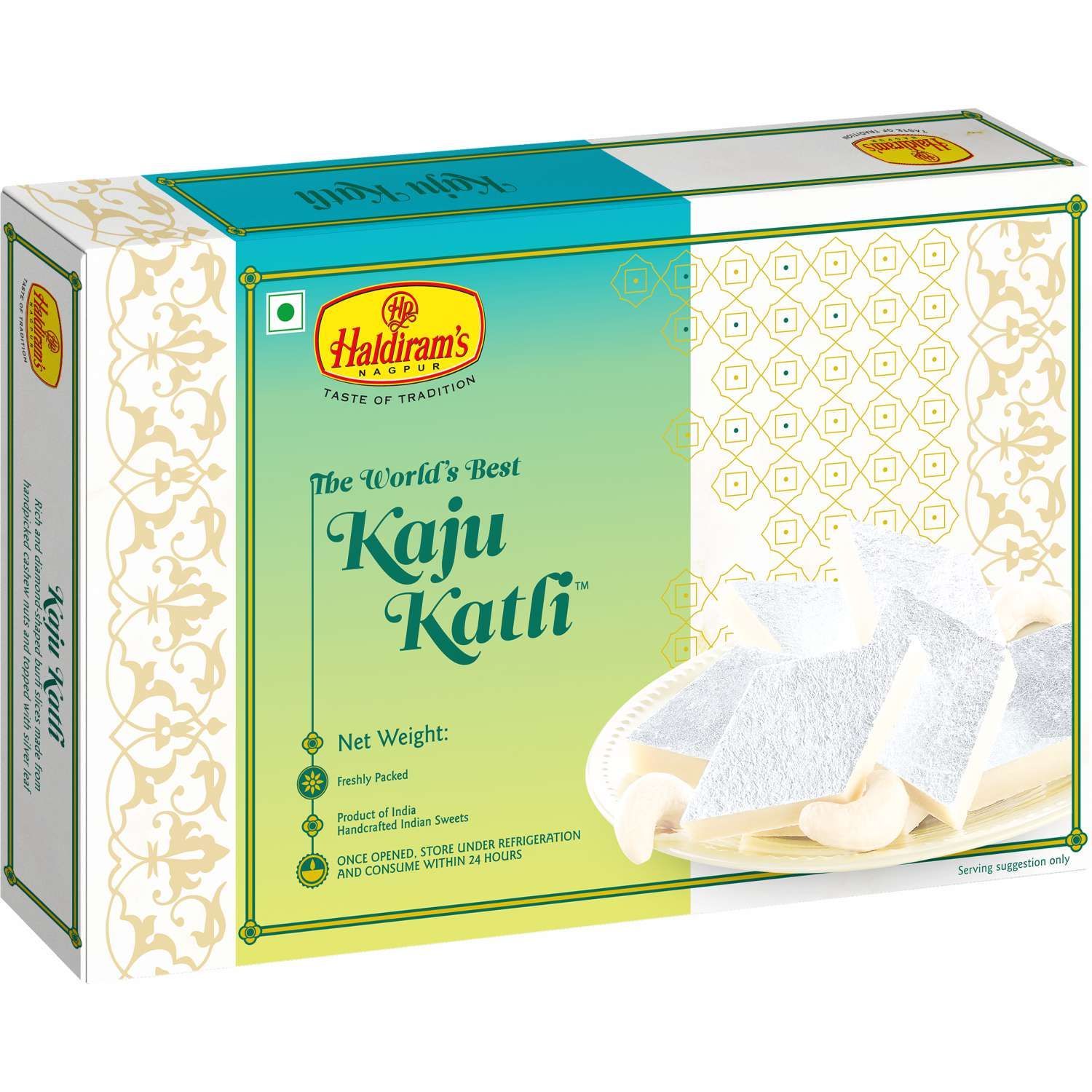Haldiram's Kaju Katli Packed Sweets - 250 Gm - Pack of 48