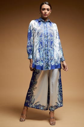 Blue Color Co-ord  Set-XS