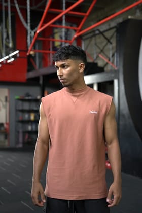 RAGLAN RETRO CUT-OFFS -COPPER-M