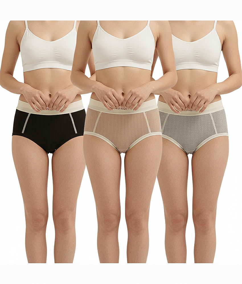 FIHA Cotton Hipster ( Multi Color , Pack of 3 )