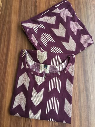 Arrow Purple  - Cord Set - Pure Cotton-40 - L