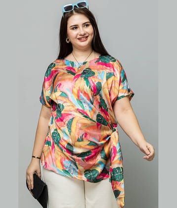Purys Women's Satin Regular Top ( Pink )