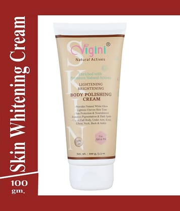Vigini Skin Whitening Goree Lightening  SPF 30 Body Polishing Gel Cream Kojic Day Cream 120 gm