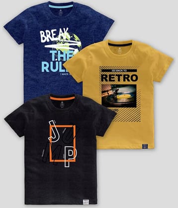 CODEZ Pack of 1 Boys Cotton Blend T-Shirt ( Multicolor )