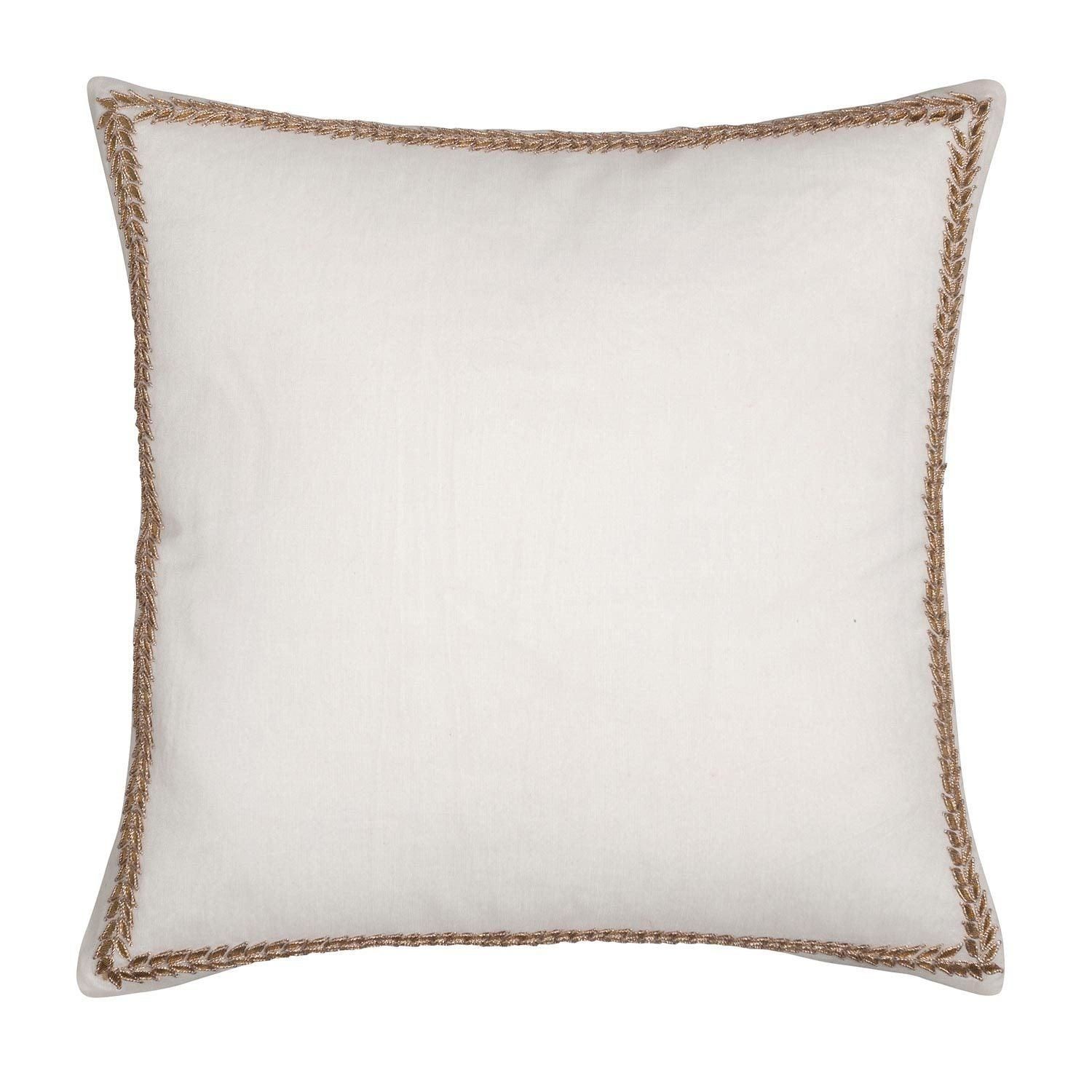 Chanderi Gota Patti Cushion Cover 16x16 Pack of 1