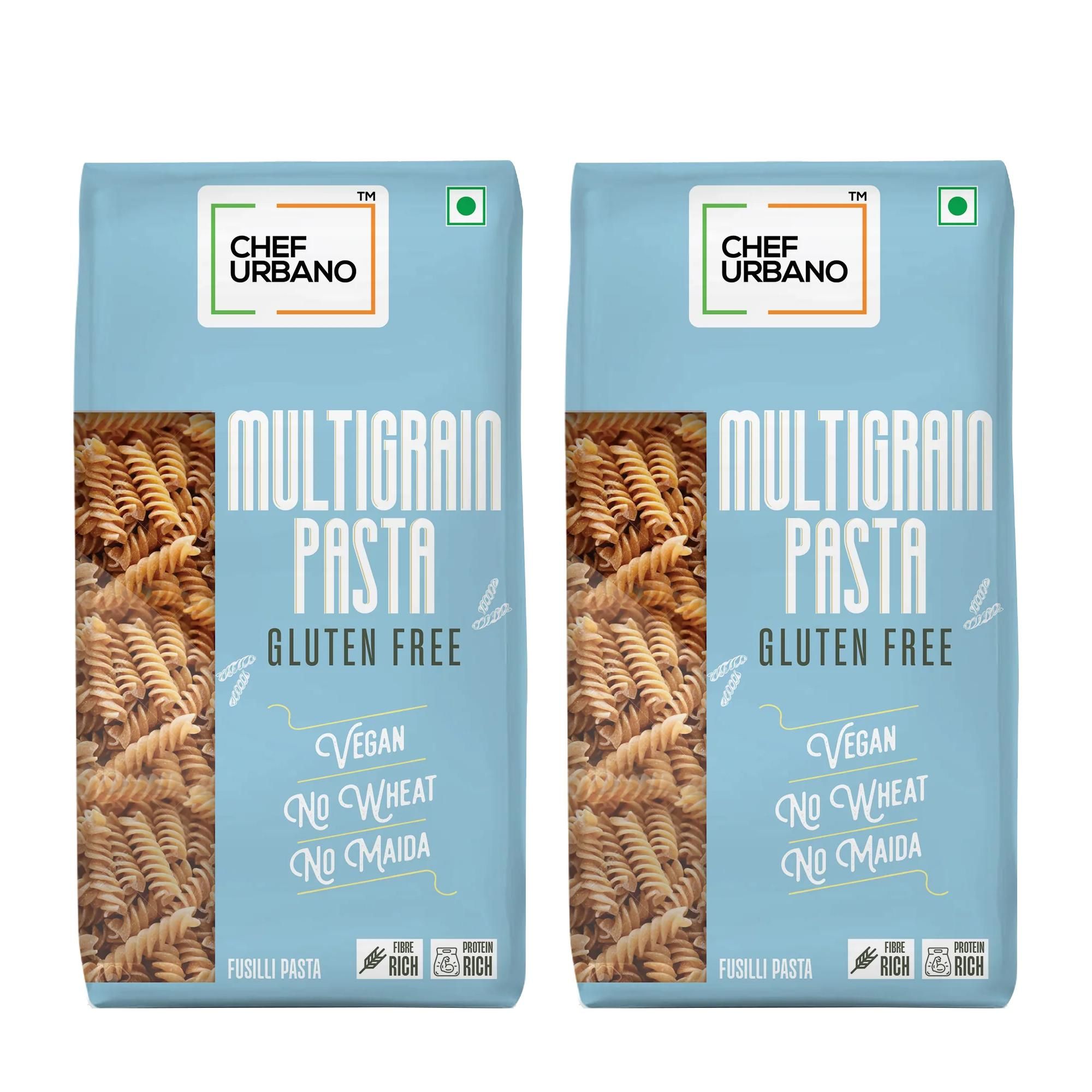 Chef Urbano Combo Pasta Multi Grain Fusilli Pouch 250 Gms Pack Of 2