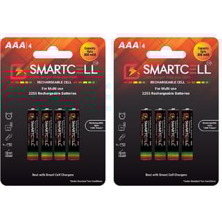 Smartcell AAA Ni-MH Rechargeable Batteries 800mAH Pack of 8