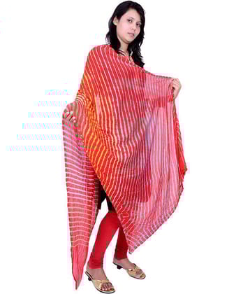 onas Red Georgette Leheria Dupatta