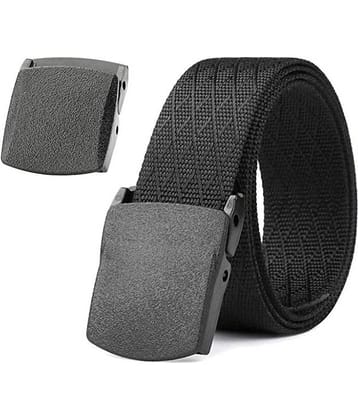 Edifier - Black Nylon Men's Casual Belt ( Pack of 1 )