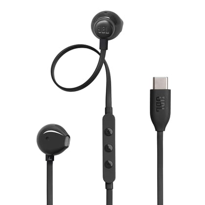 JBL Tune 305C Wired in-Ear Type C Earphone Compatible with USB-C Devices - Black