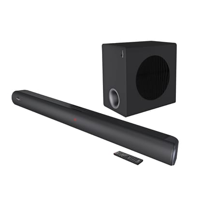 Fingers Octane-200 Multimedia Sound Bar with Subwoofer, Wall Mount & Remote- Black