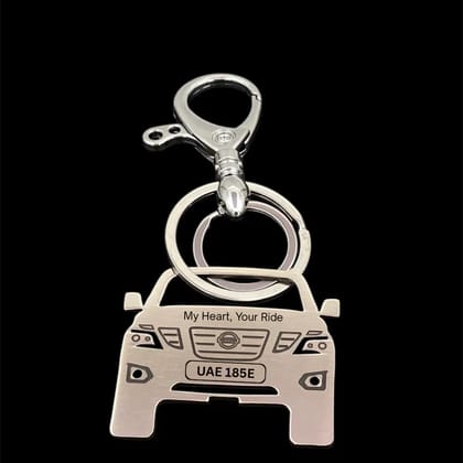 Nissan Petrol Keychain-Front View / Silver