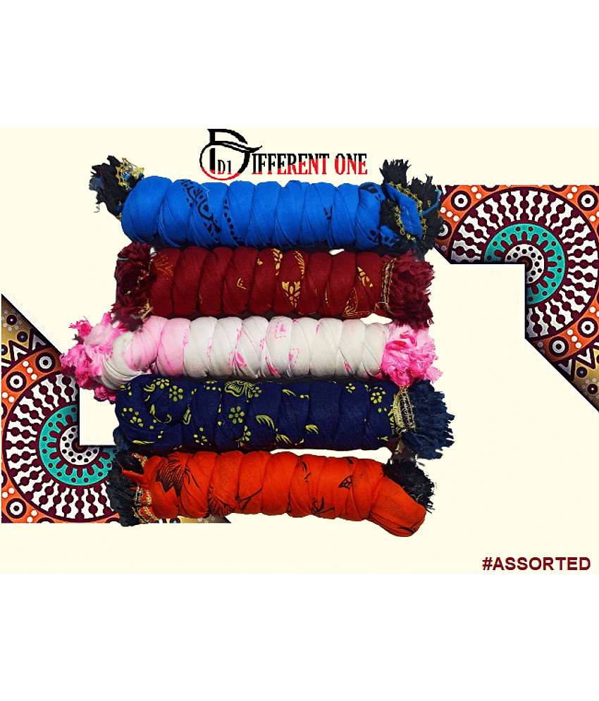 D1 DIFFERENT ONE Multicolor Cotton Women's Dupatta - ( Pack of 5 )