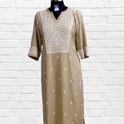 Rayon Kurti - Pista Green