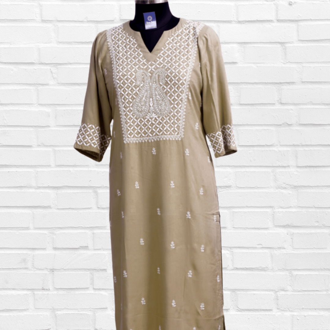 Rayon Kurti - Pista Green