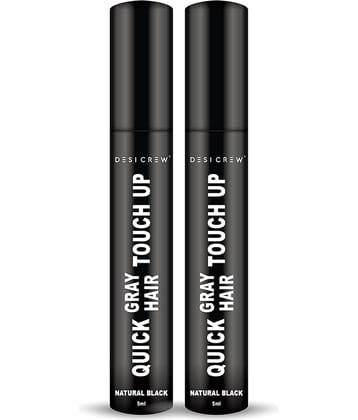 DESI CREW Gray Hair Touch-Up Organic Root Touch Ups Hair Color 10 mL Black