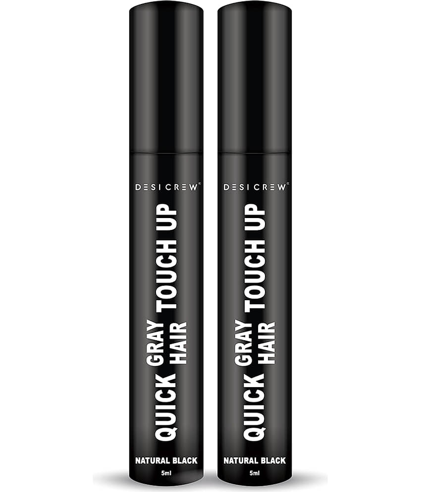 DESI CREW Gray Hair Touch-Up Organic Root Touch Ups Hair Color 10 mL Black