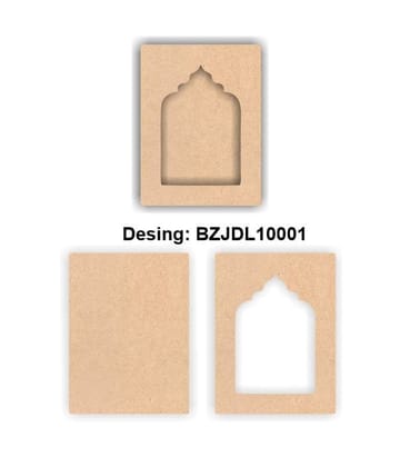 Brand Zero Plain MDF Diy Jharokha Bases Double Layer -  Design BZJDL10001 - Select Your Preference Of Size & Thickness