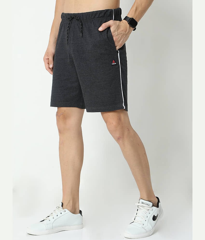 Ardeur Fashions Charcoal Cotton Blend Men's Shorts ( Pack of 1 )