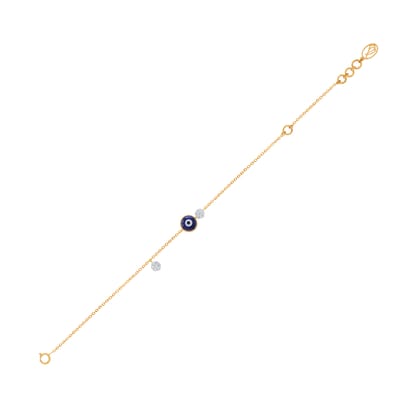 Senco Gold Chic Charm Diamond Bracelet (2 gram / 0.12 Ct / HI-SI / 18K Yellow Gold)