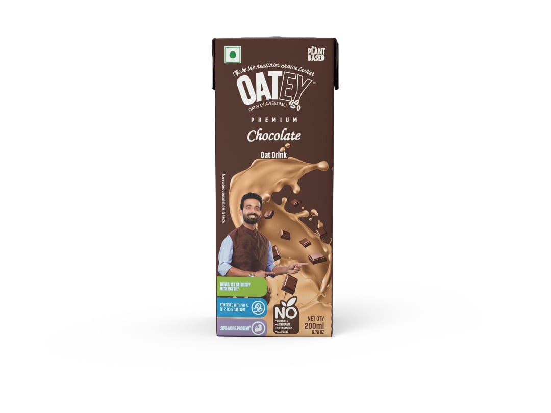 OATEY Rich Chocolate Oat Milk - No Added Sugar, No-Hormones, No Preservatives, Non-dairy, 100% plant-based, Nut free 200ml