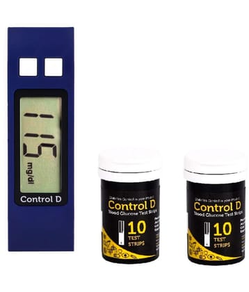 Control D - 20 Strips with Glucometer