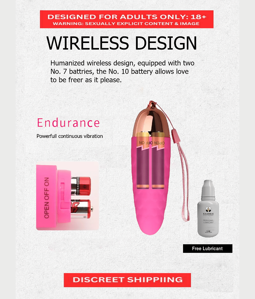 Vibrating Egg Sexual Vibrator For Female | Wireless Women Vibrator | Skin Safe + Free Lubricant 15 ML