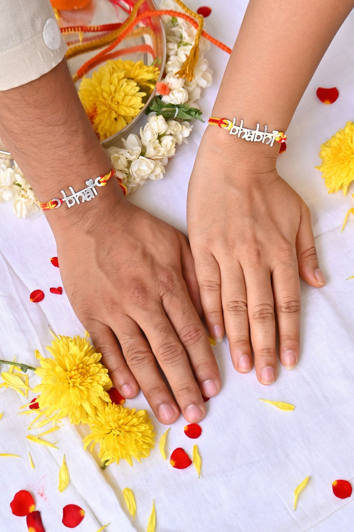 Bhai - Bhabhi Silver Rakhi CHR109