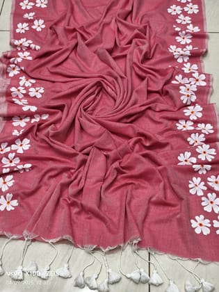 PURE MAL COTTON HAND WEAVING SAREE WITH BLOUSE PIECE