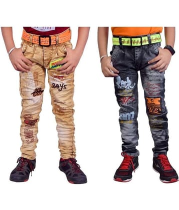 Kundan Pack of 2 Boys Cotton Blend Jeans ( Multi )