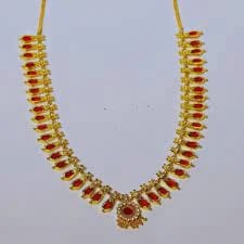 Elegant KEMPU Stones Rold Gold Jewellery Set