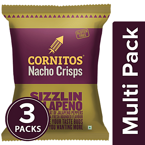 Cornitos Nacho Chips - Sizzlin Jalapeno, 3x55 g Multipack