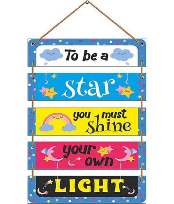 Indianara Wood Motivational Plaques Wall Sculpture Multi - Pack of 5
