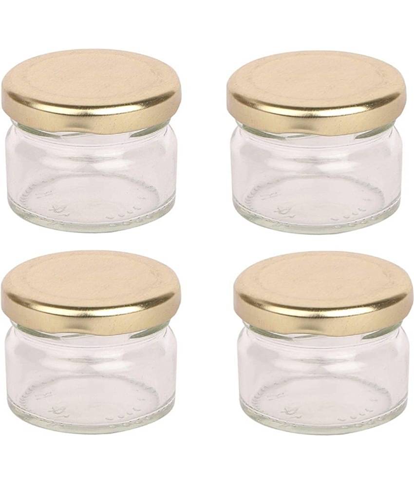 Somil - Storage Container Glass Transparent Spice Container ( Set of 4 )