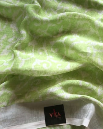 AWESOME LINEN COTTON PRINTED SAREE - 2283