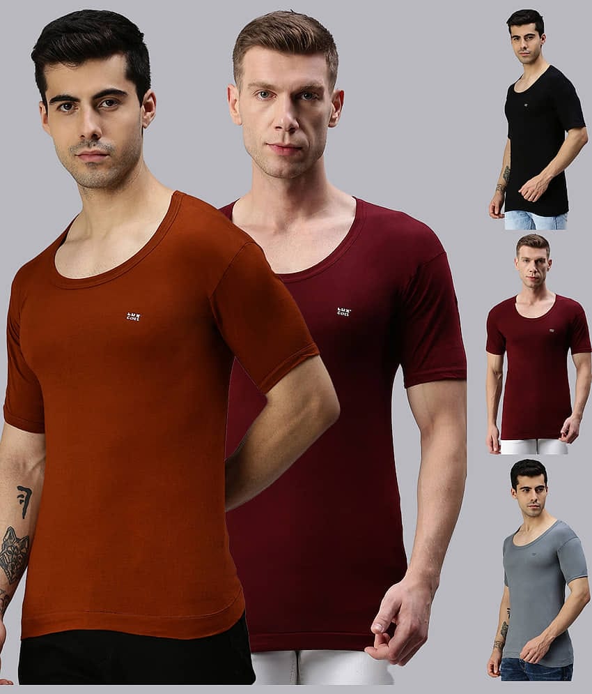 Pack of 5 Lux Cozi - Multi Cotton Blend Men's Vest