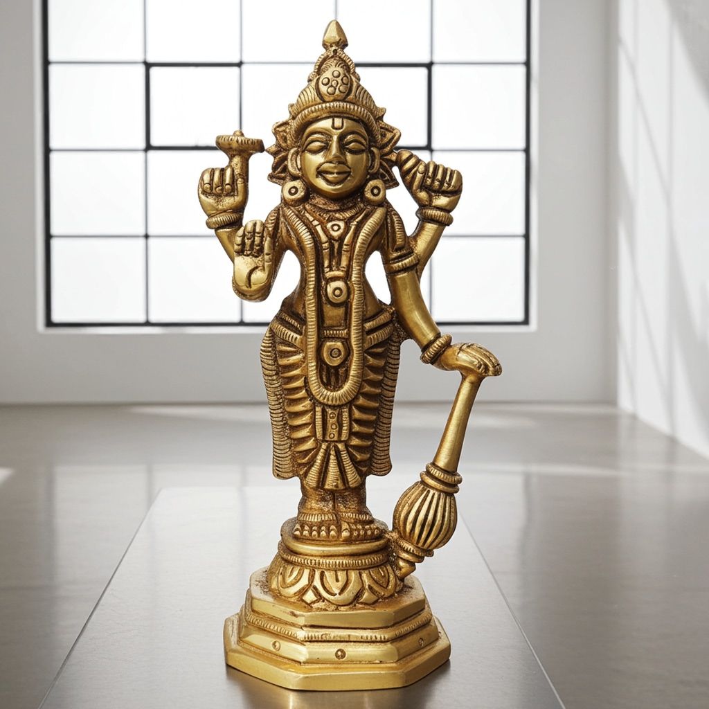 Brass Showpiece Laxmi Ji God Idol Statue (BSMAS1250 A)