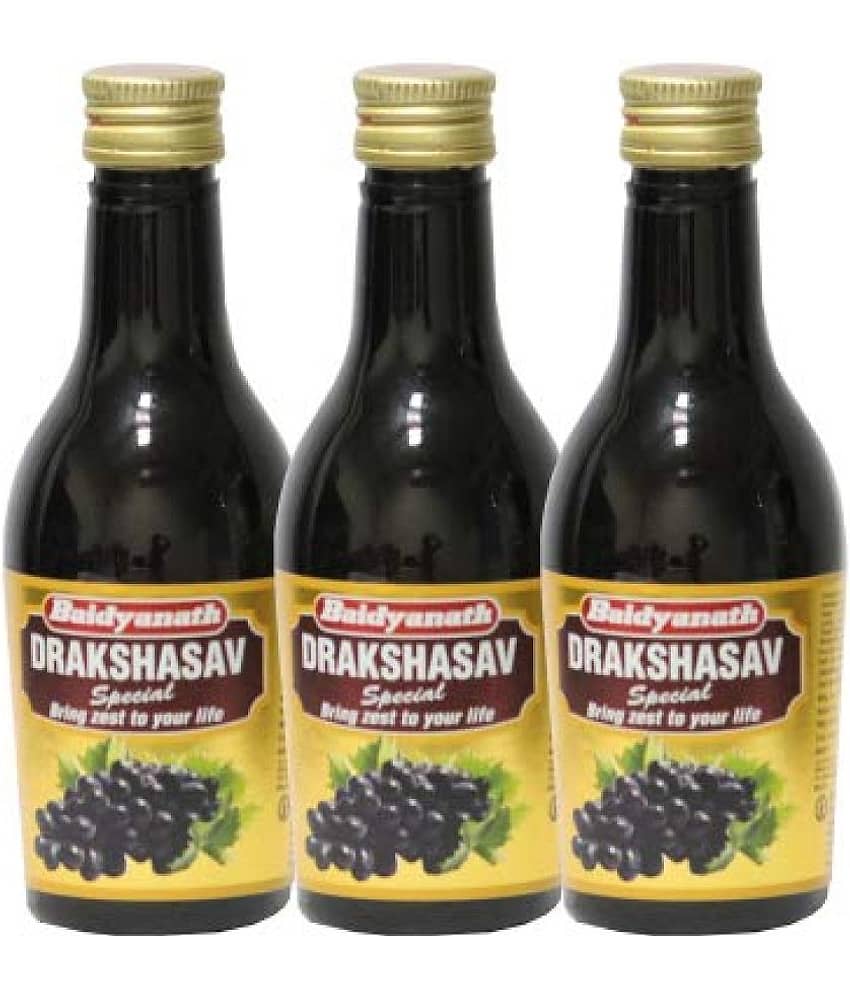 Baidyanath Drakshasava I Ayurvedic Tonic Liquid 180 Ml Pack of 3