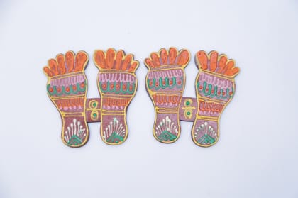 Decorative Wooden Lakshmi Charan Paduka
