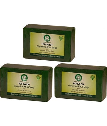Khadi Khus Glycerin Soap - 125gm (Pack of 3)