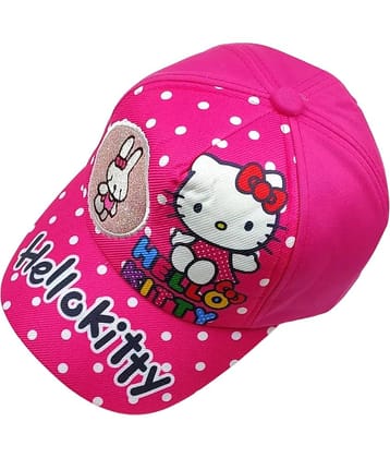 Zacharias Unisex Kids Cotton Cap kc-24 (Dark Pink_1-5 Years) (Pack of 1)