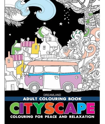 Cityscape- Colouring Book for Adults - Colouring Books for Peace and Relaxation Book
