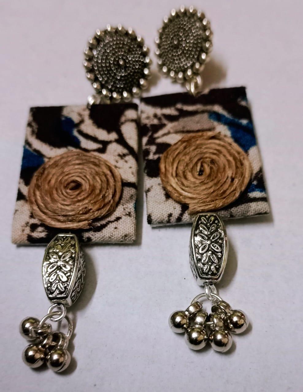Boho Chic Fabric Earrings - Lightweight Statement Jewelry