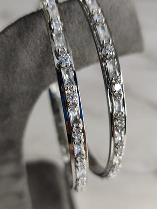 Daisy Hoops, Silver